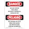 Signmission Safety Sign, OSHA Danger, 10" Height, Do Not Enter This Area Bilingual Spanish OS-DS-D-710-VS-1135 - alternate 1